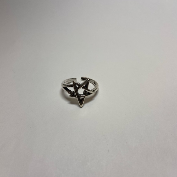 New s925 anarchy pentagram ring - Picture 7 of 11
